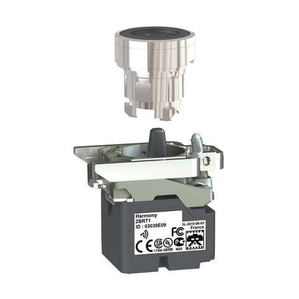 Schneider Electric Push Button with Transmitter, 22 mm, Black ZB4RTA2