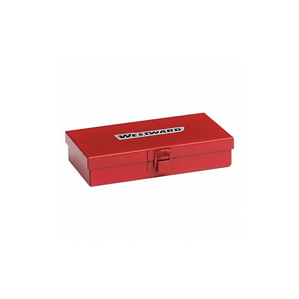 WESTWARD Tool Box, Steel, Red, 6-1/2 in W x 4-1/4 in D x 1-1/4 in H