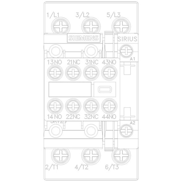 Siemens IEC Magnetic Contactor, 2NC/2NO, 110V-120V AC, 3 P, Non-Reversing, Screw 3RT20281AK643MA0