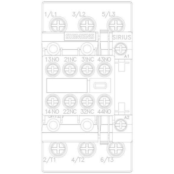 IEC Magnetic Contactor, 2NC-2NO, 110V-120V AC, 3 P, Non-Reversing, Screw  3RT20281AK643MA0
