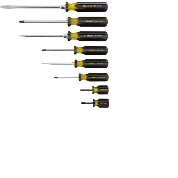 100 Plus® 8 Pc Combination Screwdriver Set, Phillips®, Slotted, 1/4 in, 7/32 in, 5/16 in, 3/8 in 100 Plus® 8 Pc Combination Screwdriver Set, Phillips®, Slotted, 1/4 in, 7/32 in, 5/16 in, 3/8 in