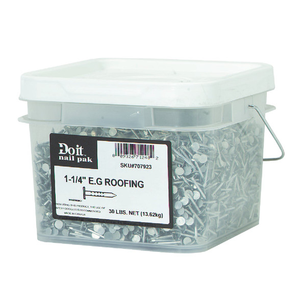 Do it Best 1-1/4 In. 11 ga Electrogalvanized Roofing Nails (6540 Ct., 30 Lb.)