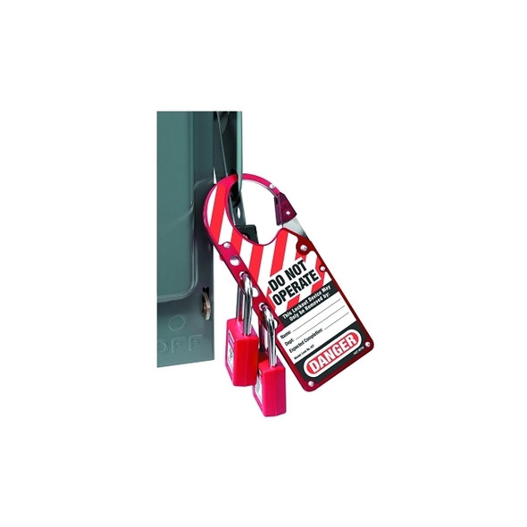Snap-On Hasps, 2 7/8 in W x 7 in L, Red