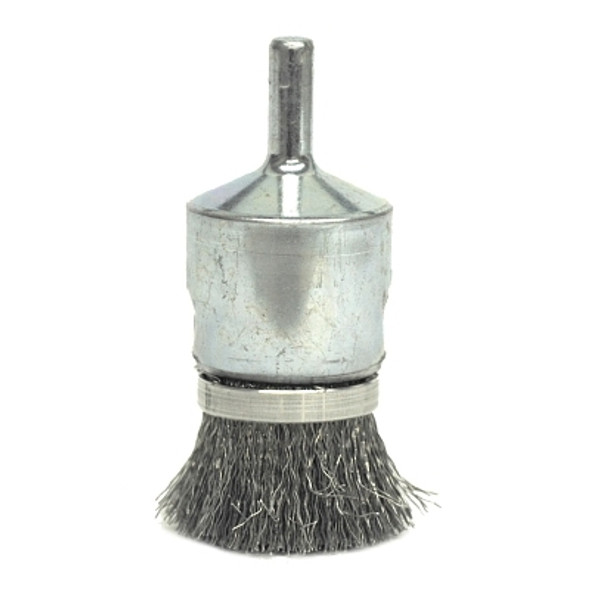 Banded Crimped Wire End Brushes, Stainless Steel, 20,000 rpm, 3/4" x 0.0104"