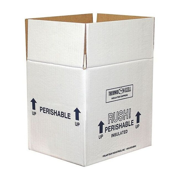 Insulated Shipping Bio Foam & Carton, 1-5 Day, Inside Depth: 7",PK4