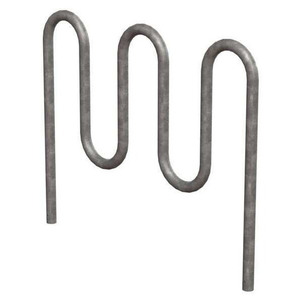 Madrax Bike Rack,Galv,(7)Bikes,46 in. H,3 in. W QS-H36-7-IG-G