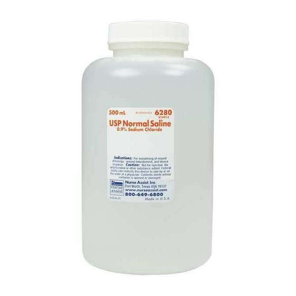 Nurse Assist Saline,Bottle Package Type,16 oz. NNSC418280