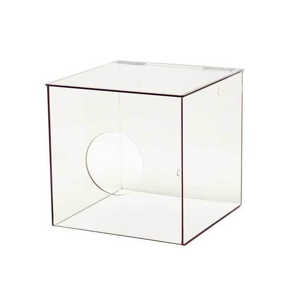 Condor Protection Dispenser, PETG, clear, 12 x 12 x 12" 3UZG4