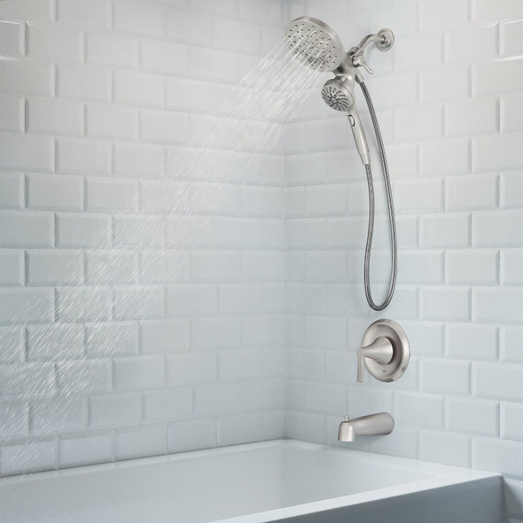Moen Mikah Spot Resist Brushed Nickel 1-Handle Tub & Shower Faucet 82310SRN 420060