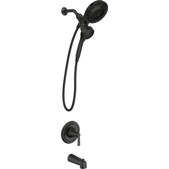 Moen Mikah Matte Black 1-Handle Tub & Shower Faucet 82310BL