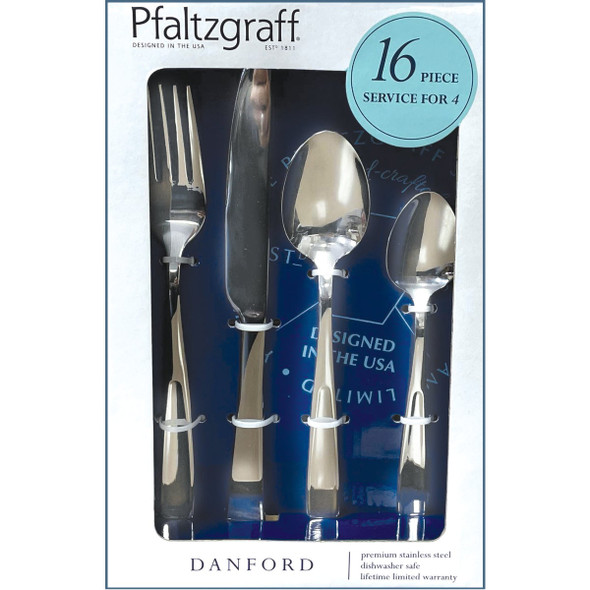 Pfaltzgraff Danford Stainless Steel Flatware Set (16-Piece) Pfaltzgraff Danford Stainless Steel Flatware Set (16-Piece)