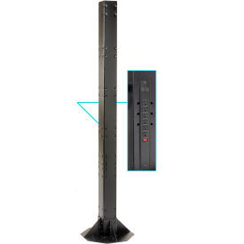 Build-Your-Own Global Industrial Orbit Floor Mount Computer Workstation Black