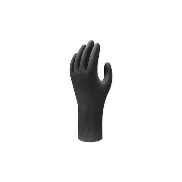 6112PF Biodegradable Nitrile Disposable Gloves, Medium, Black, 4 mil
