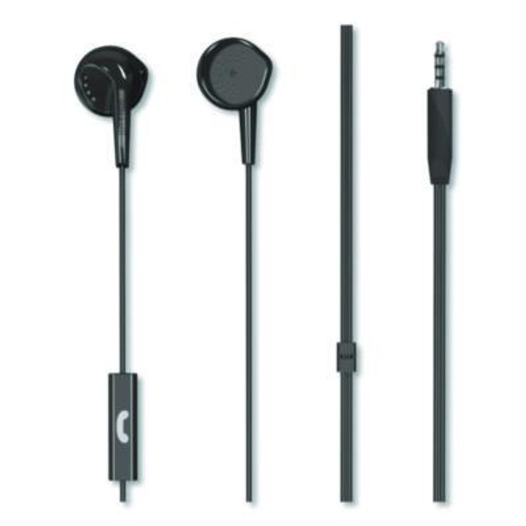 Maxell® EB95 Wired Earbuds with Mic, Black 199846
