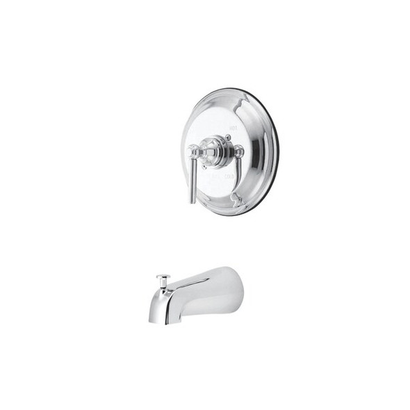 Tub and Shower Faucet, Standard, 2, Wall Mount, Polished Chrome
