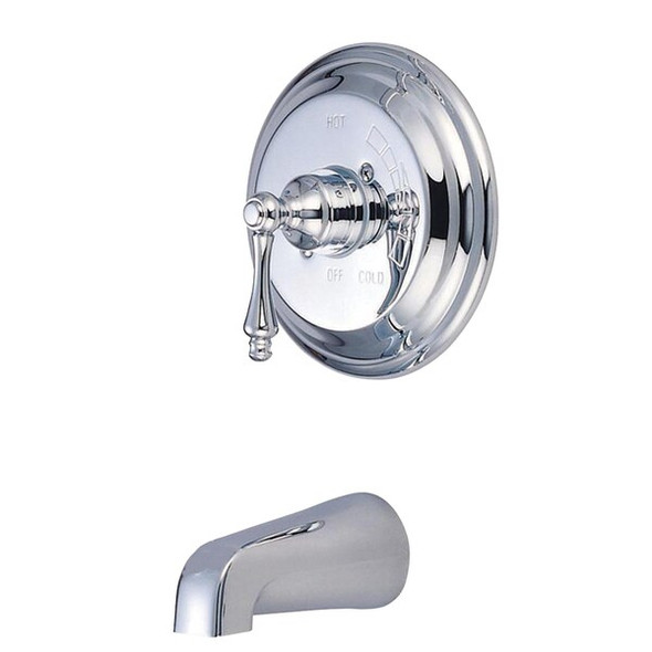 Tub and Shower Faucet, Standard, 2, Wall Mount, Polished Chrome