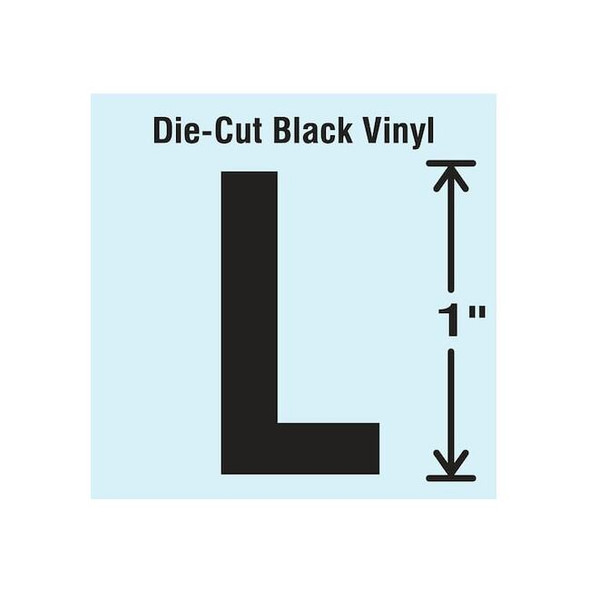 Stranco LetterLabel,Vinyl,1inH,5/8inW,PK10 DBV-1-L-10
