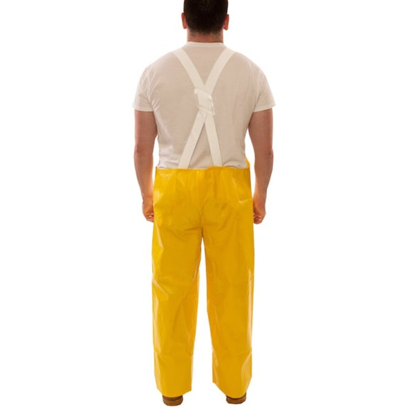 Tingley Rain Bib Overall, PVC, 29 in Inseam, 18 mil Thickness, Yellow O32007