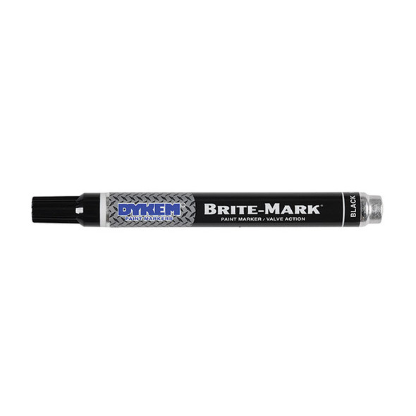 ITW ProBrands™ Brite-Mark® Permanent Paint Markers, Medium Tip, Black, 12/Case