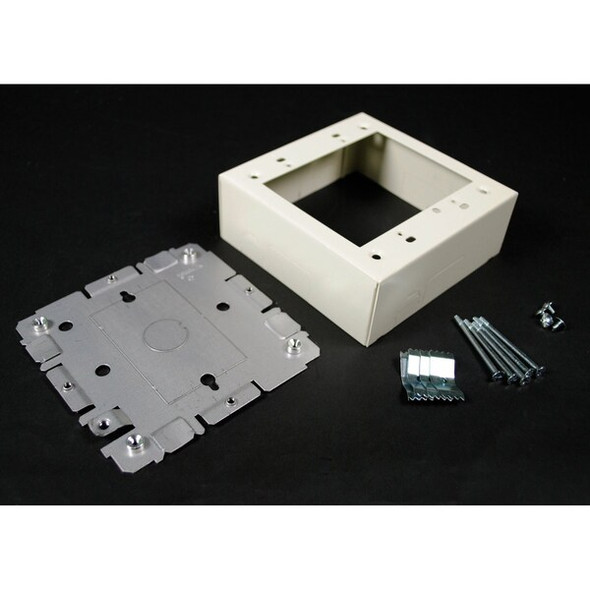 Wiremold Two Gang Box Fitting,Ivory,Steel V2048-2