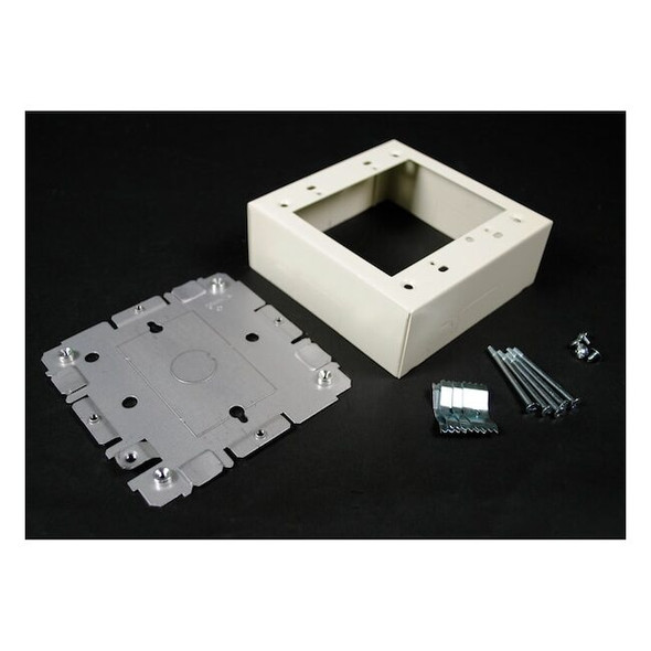 Wiremold Two Gang Box Fitting,Ivory,Steel V2048-2