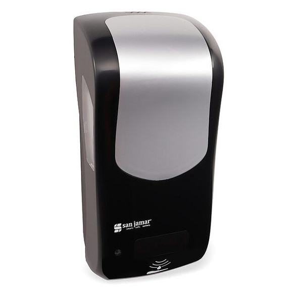 San Jamar Soap/San/Lotion Disp,BLK/SLVR,900mL,4inD SH970BKSSGR