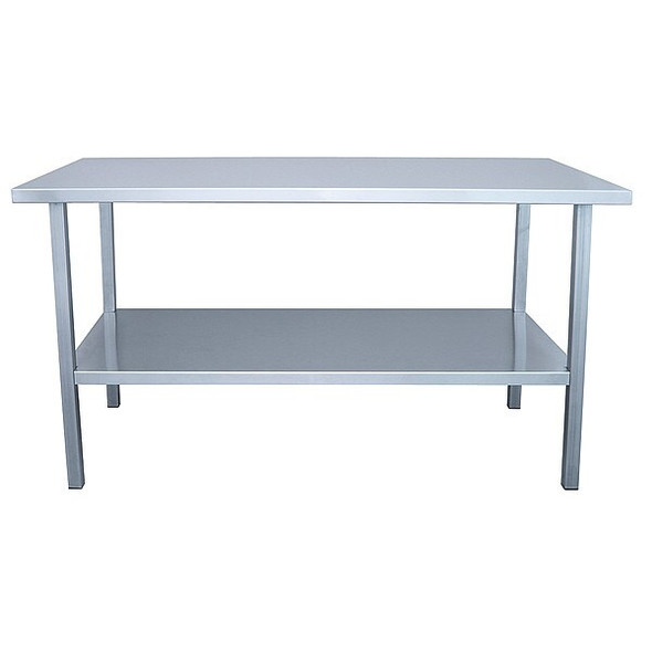 Jamco Workbenches, Stainless Steel, 72" W, 34" Height, 1200 lb., Straight UK372