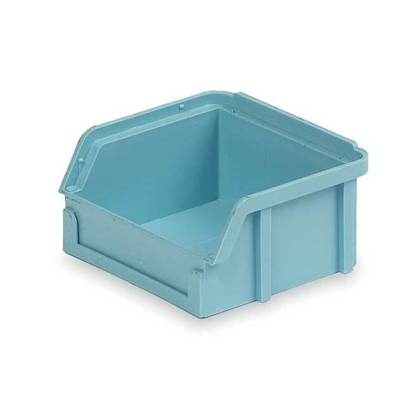 Hang & Stack Storage Bin, Plastic, Light Blue, 2 in H, 4 in W, 3 1/2 in L
