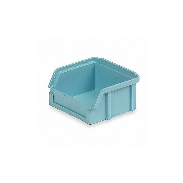 Hang & Stack Storage Bin, Plastic, Light Blue, 2 in H, 4 in W, 3 1/2 in L