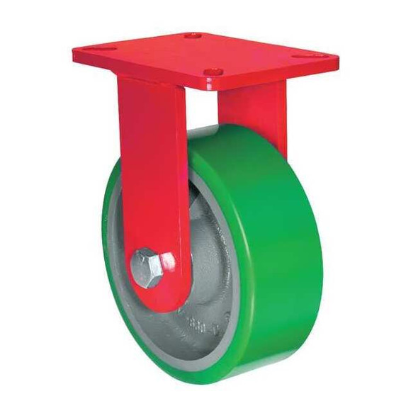 Hamilton Plate Caster,Rigid,Polyurethane,9 3/4"H R-HS-8DB