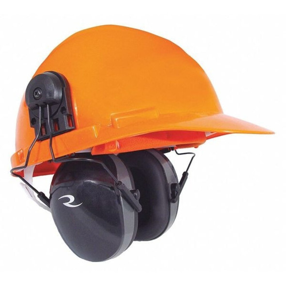Radians Hard Hat Mounted Ear Muffs, 26 dB NRR, General Purpose, Black CMT-26