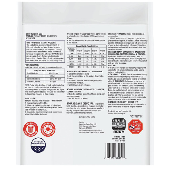 HTH Pool Care 4 Lb. Chlorine Stabilizer Granule 67061 843695