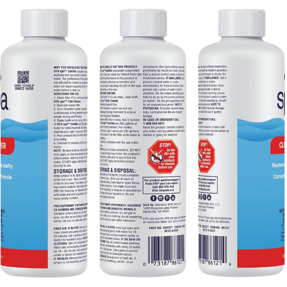 HTH Spa Care 16 Oz. Liquid Clarifier 86121 810576