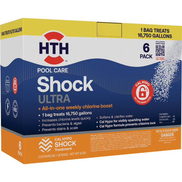 HTH Pool Care Shock Ultra 1 Lb. Granule (6-Pack) 52040B Pack of 6