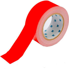 Brady 104313 ToughStripe Floor Marking Tape Polyester 2""W X 100'L Red