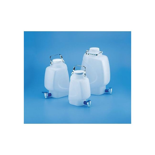 Manufacturer Varies Rectangular Carboy, Stopcock, 5.28 gal. 49H048