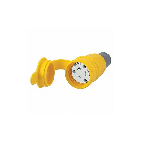 Hubbell Wiring Device-Kellems WT LckCon,Strt;20 A;Yellow,Elstmr,L6-20R HBL27W48