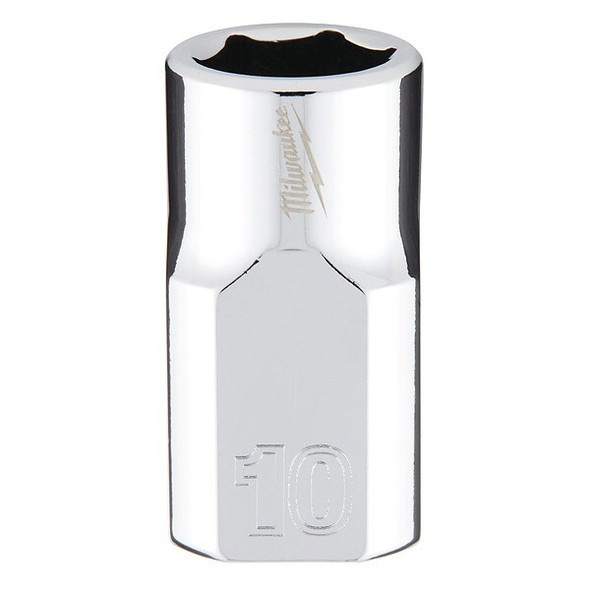 3/8 in. Drive 10mm Metric 6-Point Socket with FOUR FLAT Sides