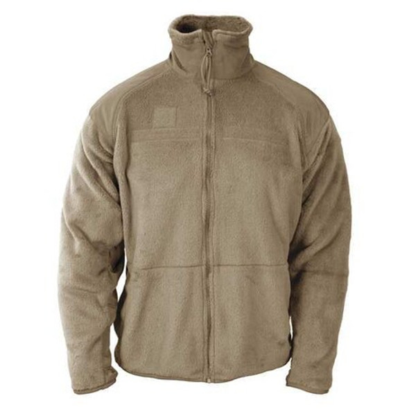 Propper Jacket, 100% Polyester Fleece, Nylon, Zip, Tan, S/M F54880E233M1