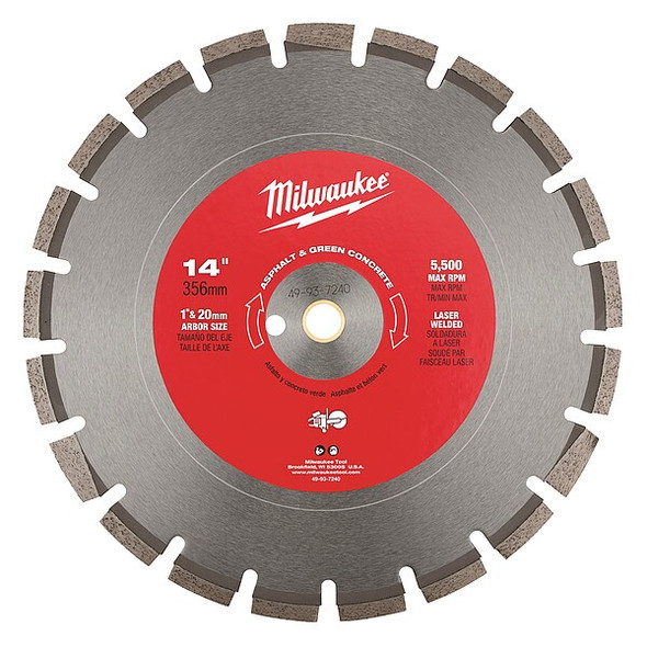 14 in. Segmented Asphalt and Green Concrete Cutting Blade