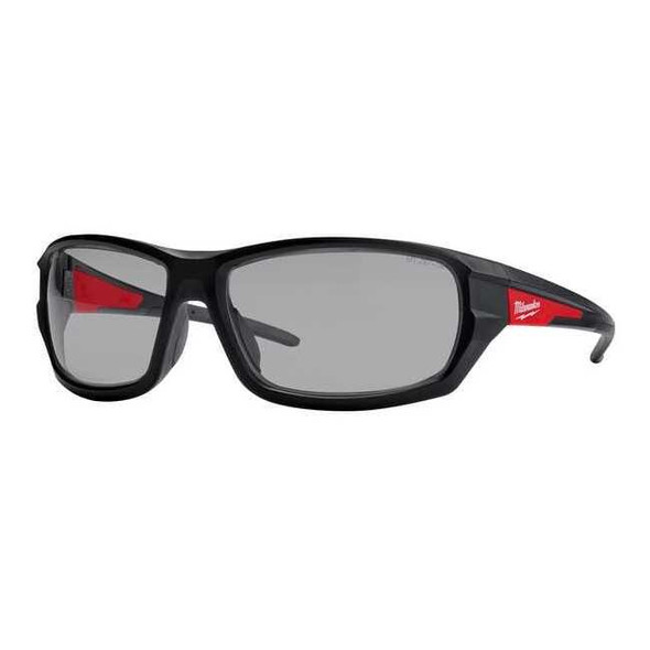 Safety Glasses Anti-Fog &  Anti-Scratch, Gray Lens, Half-Frame, Wraparound