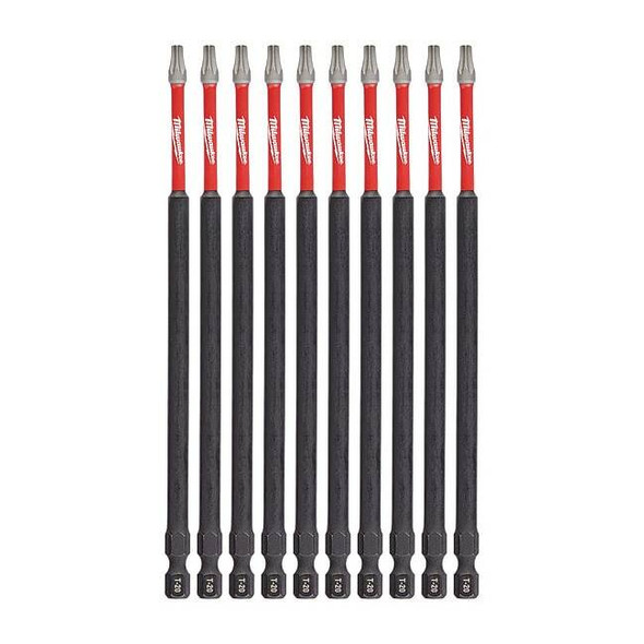 Milwaukee Tool 6 in. TORX T20 SHOCKWAVE Impact Duty Power Bit (10 pk) 48-32-4245
