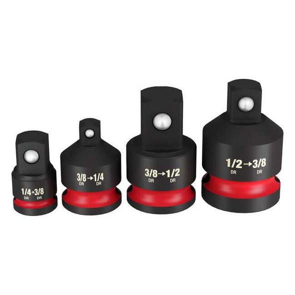 4 pc. SHOCKWAVE Impact Duty 1/4 in. - 1/2 in. Drive Adapter and Reducer Set