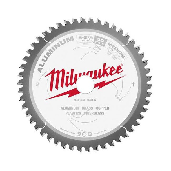 5 7/8 in. 50 Tooth Aluminum Cutting Circular Saw Blade (20mm Arbor)