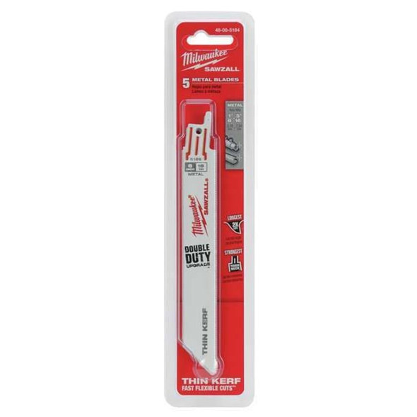 6" 10 TPI Thin Kerf Ice Hardened SAWZALL Blades (50 Pk)  48-01-6092