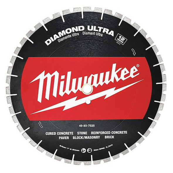 Milwaukee Tool 12 in. Diamond Ultra Segmented Concrete Cutting Blade 49-93-7535