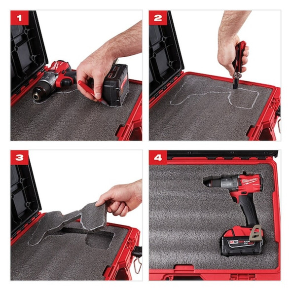 Milwaukee Tool Customizable Foam Insert for PACKOUT Drawer Tool Boxes 48-22-8452