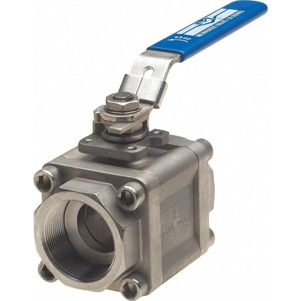 Milwaukee Valve Manual 2-Way Ball Valve,NPT,SS 35FSSN0LL-034 Milwaukee Valve Manual 2-Way Ball Valve,NPT,SS 35FSSN0LL-034