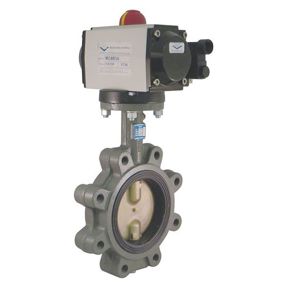 Milwaukee Valve Butterfly Valve,Dbl Acting,Cast Iron,6In GLA23E    D 6 Milwaukee Valve Butterfly Valve,Dbl Acting,Cast Iron,6In GLA23E    D 6