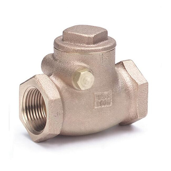 Swing Check Valve, 509 Series, 3/8 in, FNPT x FNPT, Inline, Bronze